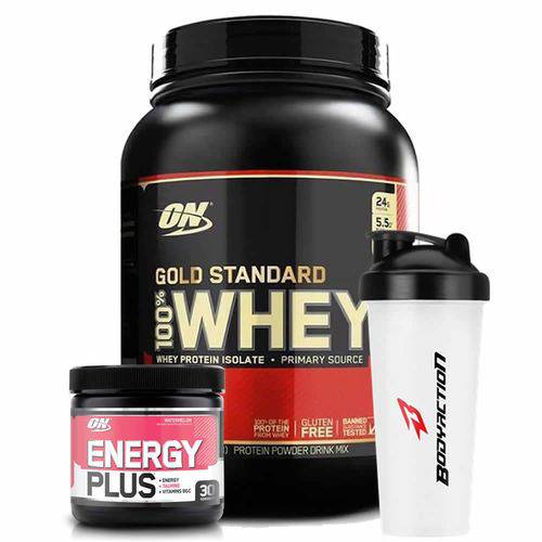 Combo Whey Gold Standard 2lb Energy Plus Melancia + Shaker Optimum Nutrition