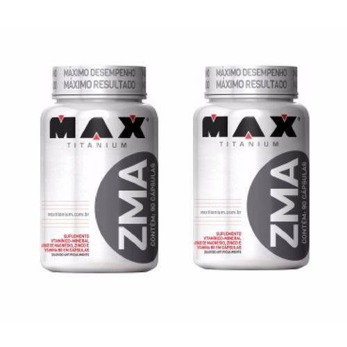 Combo 2x Zma = 180 Caps - Max Titanium Melhora Testosterona