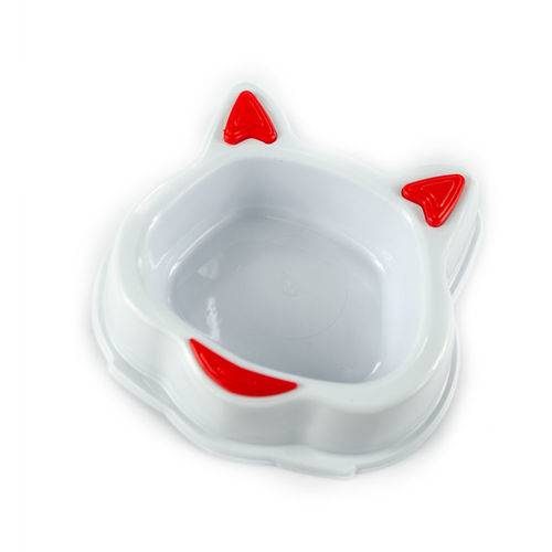Comedouro Facecat Plast Pet Vermelho 130ml