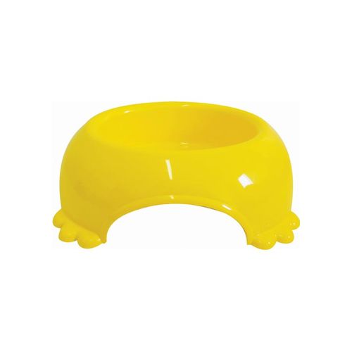 Comedouro Furacão Pet Plástico Pata 490ml Amarelo