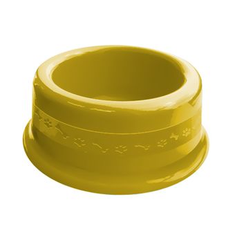 Comedouro Plástico Furacão Pet N°3 1000ml - Amarelo