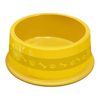Comedouro Plástico Furacão Pet Nº4 1900ml - Amarelo