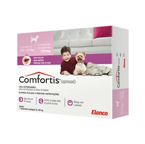 Comfortis Anti-pulgas - 2,3 a 4,5kg - 1 Comprimido