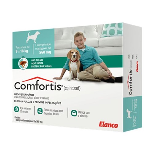 Comfortis Anti-pulgas - 9 a 18kg - 1 Comprimido