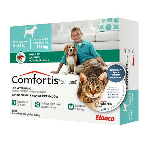 Comfortis para Cães e Gatos - 1 Comprimido de 560 Mg