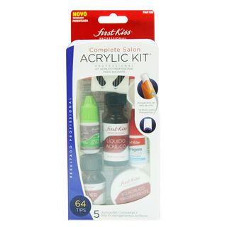 Complete Salon Acrylic Kit First Kiss - Kit para Aplicação de Unhas Acrílicas Kit