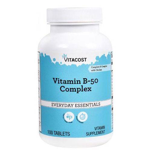 Complexo B-100 com 100 Tabletes Importado Vitacost