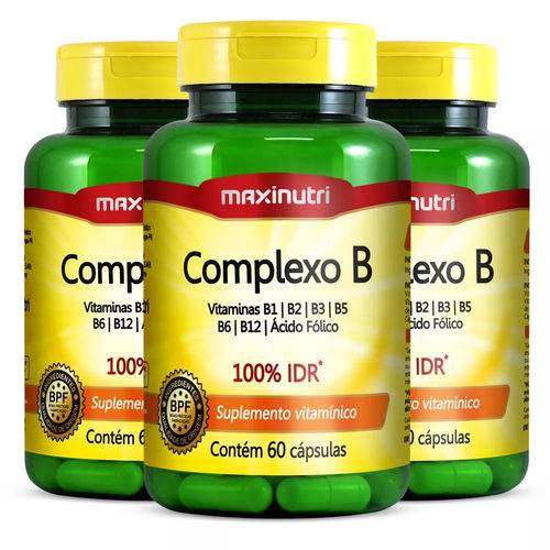 Complexo B - 60 Cápsulas - Maxinutri