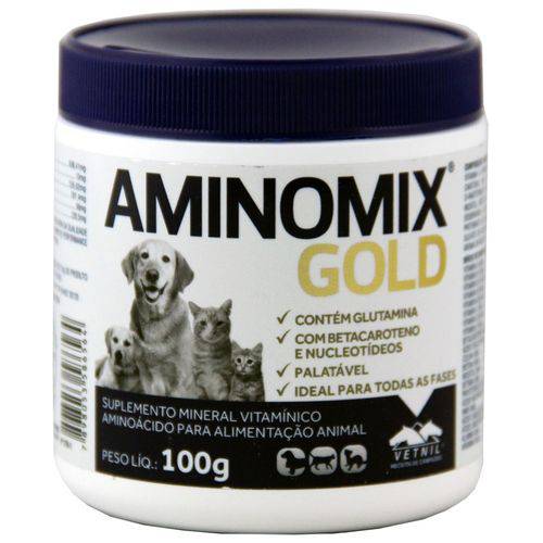 Complexo Mineral Aminomix Gold 100g Vetnil