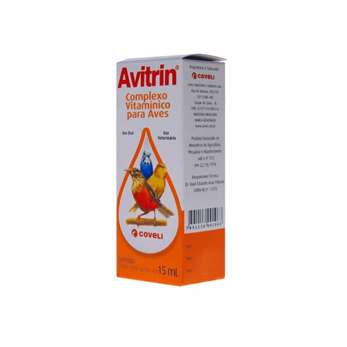 Complexo Vitamínico Coveli Avitrin para Aves 15ml