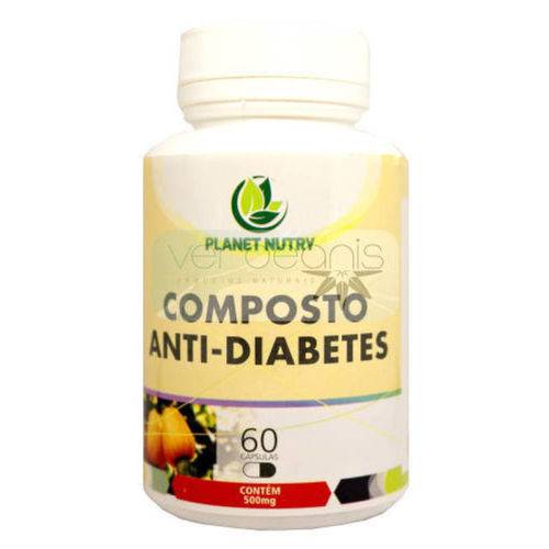 Composto Anti Diabetes Natural 500mg 60 Cápsulas
