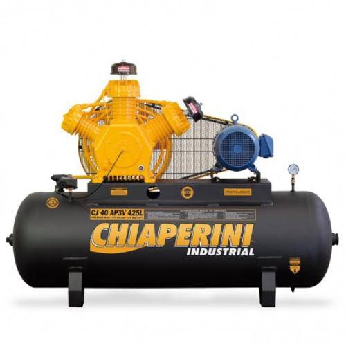 Compressor Chiaperini Cj40ap3v 425lts 175psi/12.3bar 10cv 220/380v Trifasico