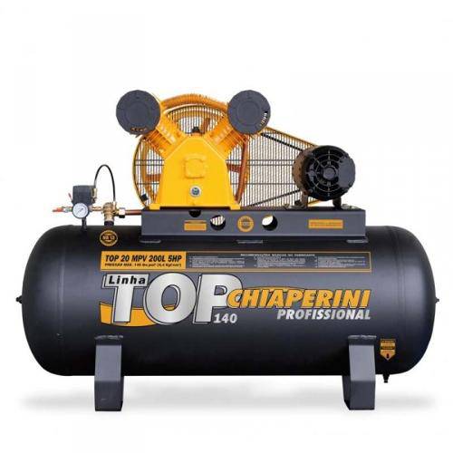 Compressor de Ar 20 Pés Top 200 Litros 140 Libras Trifasico Chiaperini 09807