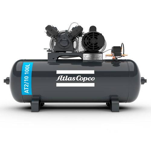 Compressor de Ar 10 Pés 100 Litros 2 Hp Monofásico - AT2/10 100L - Atlas Copco (110V/220V)