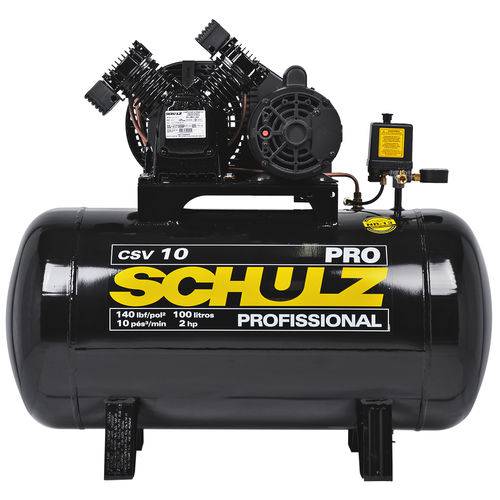 Compressor de Ar 100 Litros 2HP Pro Monofásico Csv 10/100 Schulz