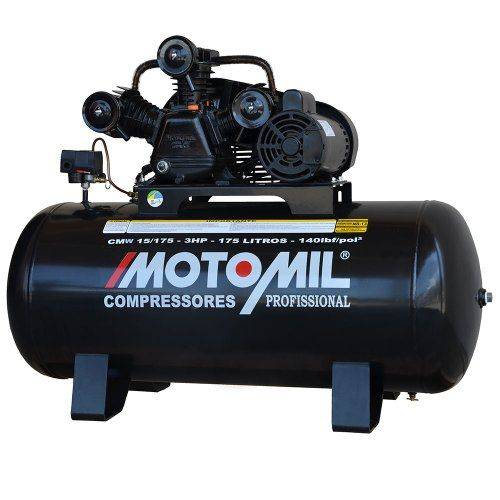 Compressor de Ar 175l/15 Pés 140 Psi - Motomil