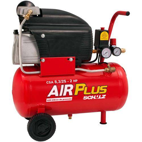 Compressor de Ar - Air Plus - MSI 8,5/25 Litros - Schulz