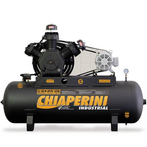 Compressor de Ar Alta Pressão 60 Pés 425 Litros Trifásico - CJ 60+ AP3V 425L - Chiaperini