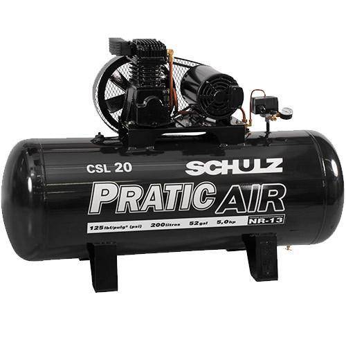 Compressor de Ar Baixa Pressão 20 Pés 200 Litros Trifásico - Csl20/200 - Schulz