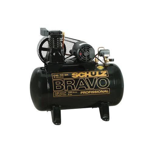 Compressor de Ar Bravo Csl10br/100l 2cv Monofásico - Schulz