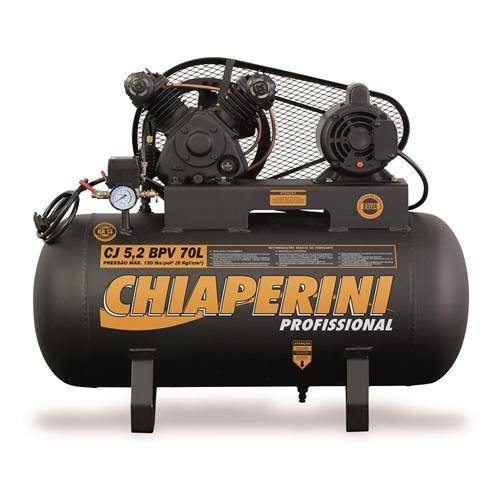 Compressor de Ar Cj 5,2 Bpv 70 Litros 1hp Bivolt - Chiaperini