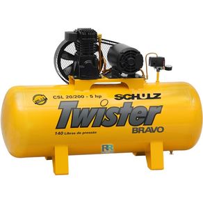 Compressor de Ar CSL 20/200 Twister Bravo 220V/380V Trifásico - Schulz