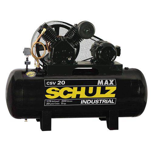 Compressor de Ar Csv20max/200l 175psi 20pes 220/380v Trifasico Linha Max Schulz