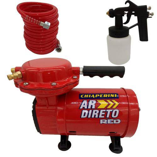 Compressor de Ar Direto Red 2,3 Pés 40psi Mono Bivolt com Pistola e Mangueira - Chiaperini-20328 - Chiaperini Industrial