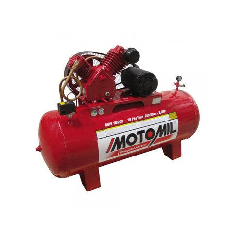 Compressor de Ar Industrial 175 Libras Mav-10/200 110/220v Monofásico - Motomil