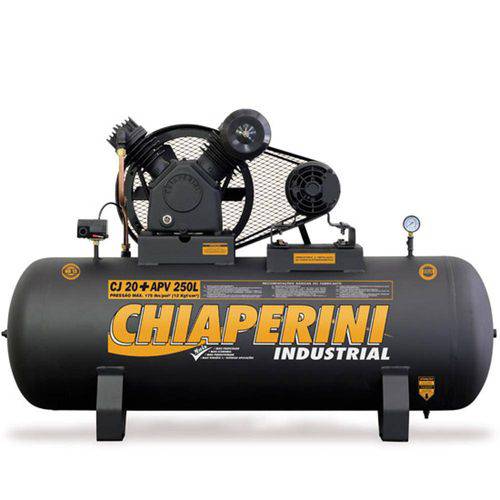 Compressor de Ar Industrial Alta Pressão Chiaperini 250 Litros - 20 Pés 220/380v Trifásico