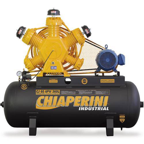 Compressor de Ar Industrial Alta Pressão Chiaperini 360 Litros - 60 Pés 220/380v Trifásico