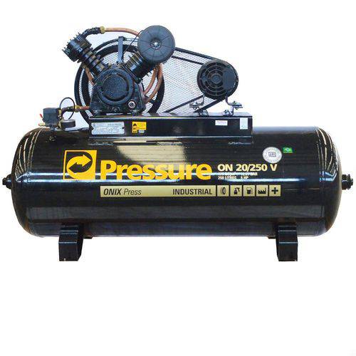 Compressor de Ar Industrial Alta Pressão Pressure 250 Litros - 20 Pés 220/380v Trifásico Pressure