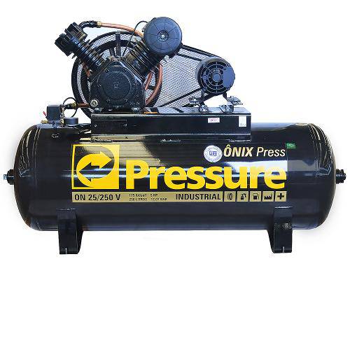 Compressor de Ar Industrial Alta Pressão Pressure 250 Litros - 25 Pés 220/380v Trifásico Pressure