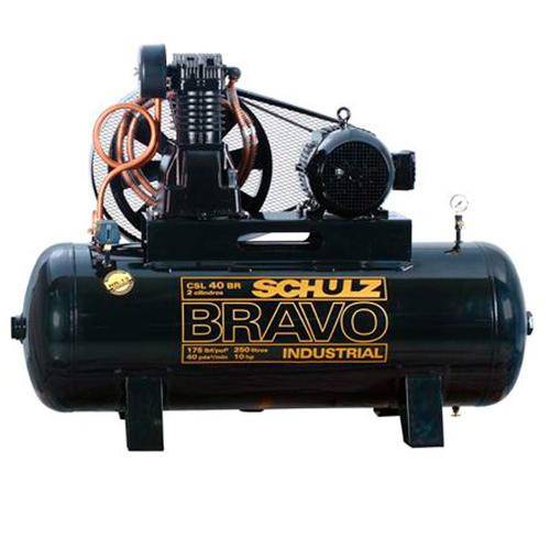 Compressor de Ar Industrial Alta Pressão Schulz 250 Litros - 40 Pés 220/380v Trifásico Schulz