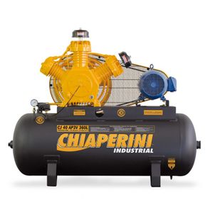 Compressor de Ar Industrial, Trifásico 220/380v, 360 Litros, 10Hp - CJ 40 AP3V 360L - Chiaperini