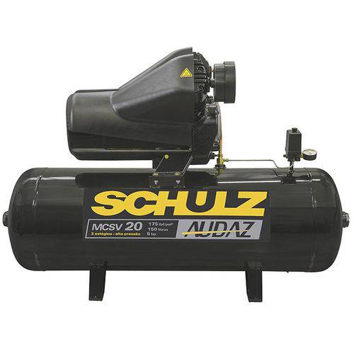 Compressor de Ar Mcsv20 Audaz 5cv 200l 220/380v 135-175psi - Schulz