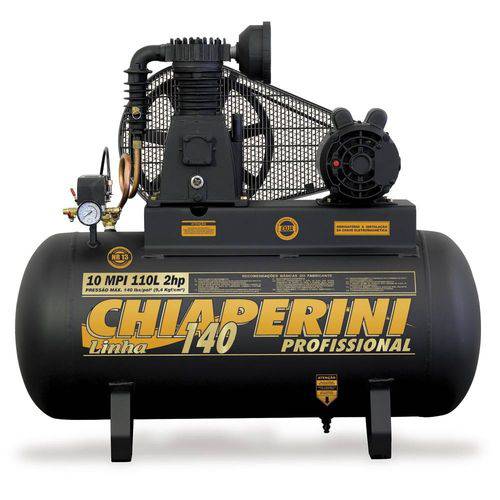 Compressor de Ar Média Pressão 10 Pés 110 Litros Monofásico - 10 Mpi 110l - Chiaperini
