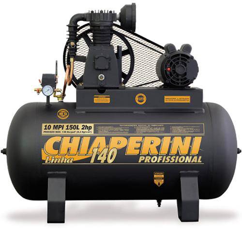 Compressor de Ar Média Pressão 10 Pés 150 Litros Monofásico - 10 MPI 150L - Chiaperini