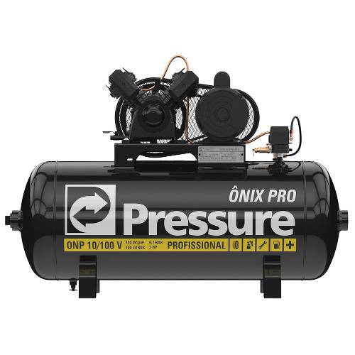 Compressor de Ar Onix10/100vm Profissional 10 Pés 140psi 100 Litros Monofasico - Pressure