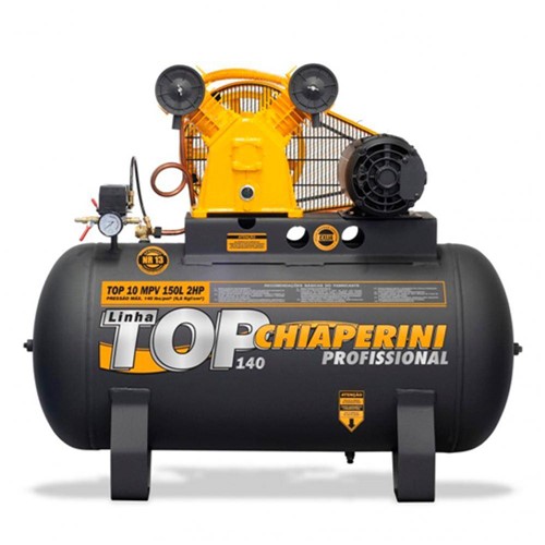 Compressor de Ar Trifásico 2 Hp 140 Libras 10 Pés 150 Litros - Top10mpv150ltt
