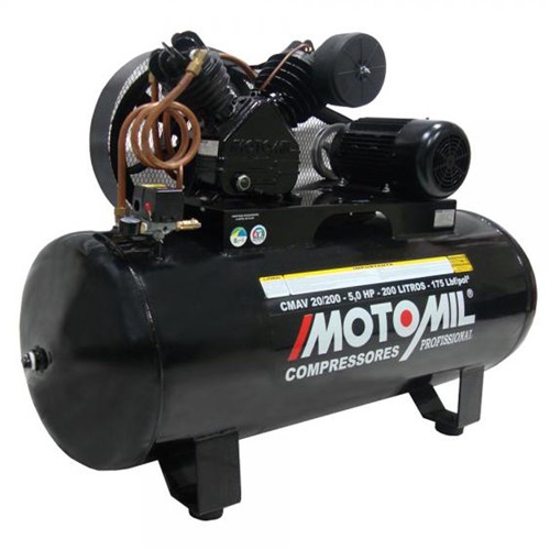 Compressor de Ar Trifásico Motomil CMAV 20/200 5HP