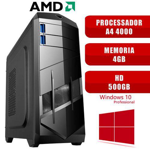 Computador AMD A4 4000 Memoria 4GB HD 500GB