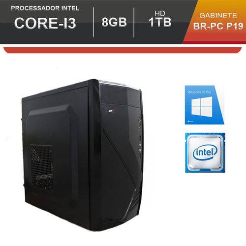 Computador BR One Desktop Intel Core I3-2120, 8GB, HD 1T, DVD-Rw, Windows 10 Pro