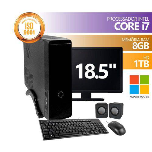 Computador Brazil High End I7 8gb 1tb Win10 Kit Mon 18.5