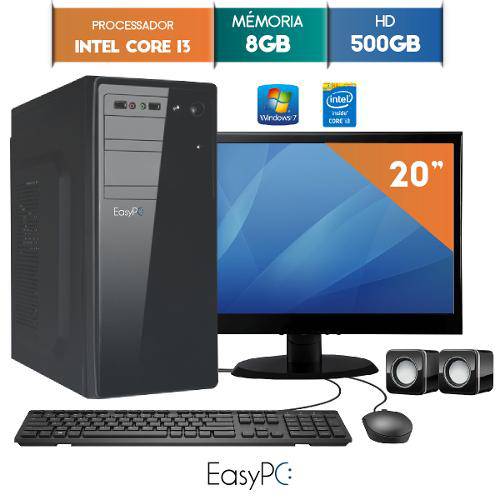 Computador com Monitor Led 19.5 Easypc Intel Core I3 8gb Hd 500gb Windows
