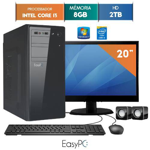 Computador com Monitor Led 19.5 Easypc Intel Core I3 8gb Hd 2tb Windows