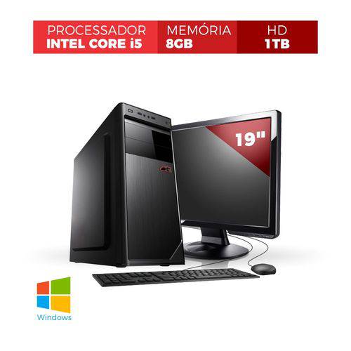 Computador Corporate I5 8gb 1Tb Windows Kit Monitor 19
