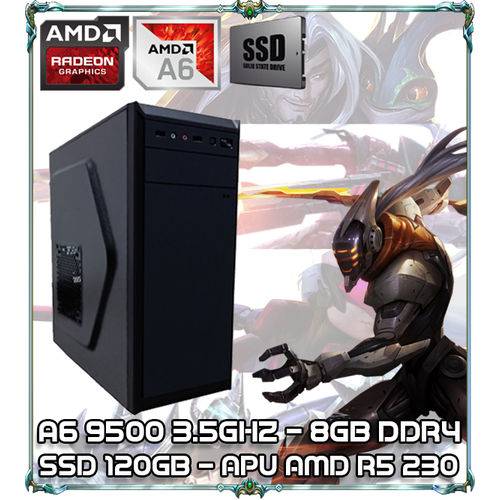 Computador Cpu Pc Gamer A6 9500 Dual Core 3.5ghz 8gb Ddr4 Apu R5 230 Ssd 120gb Bg-2312