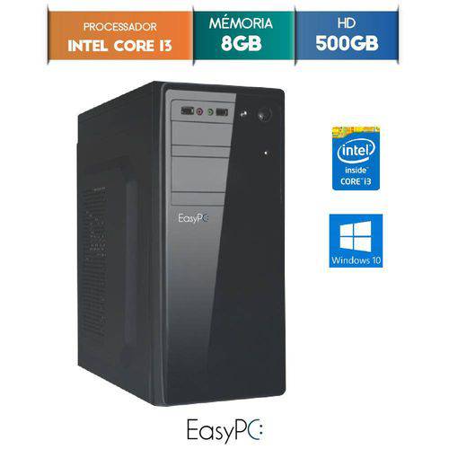 Computador Desktop Easypc Intel Core I3 8gb Hd 500gb Windows 10
