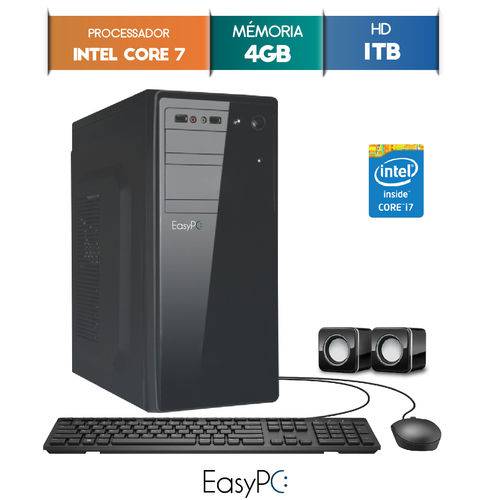 Computador Desktop EasyPC Intel Core I7 4GB HD 1TB